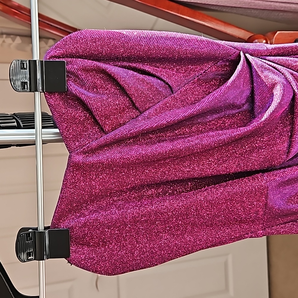 Purple Sparkley Strapless Party dress